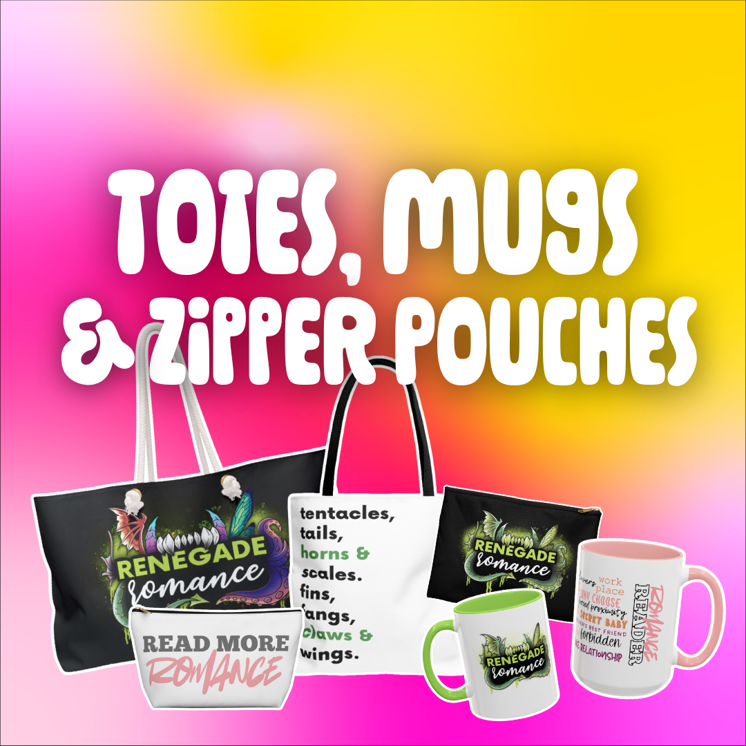 Tote Bags, Mugs, Zipper Pouches