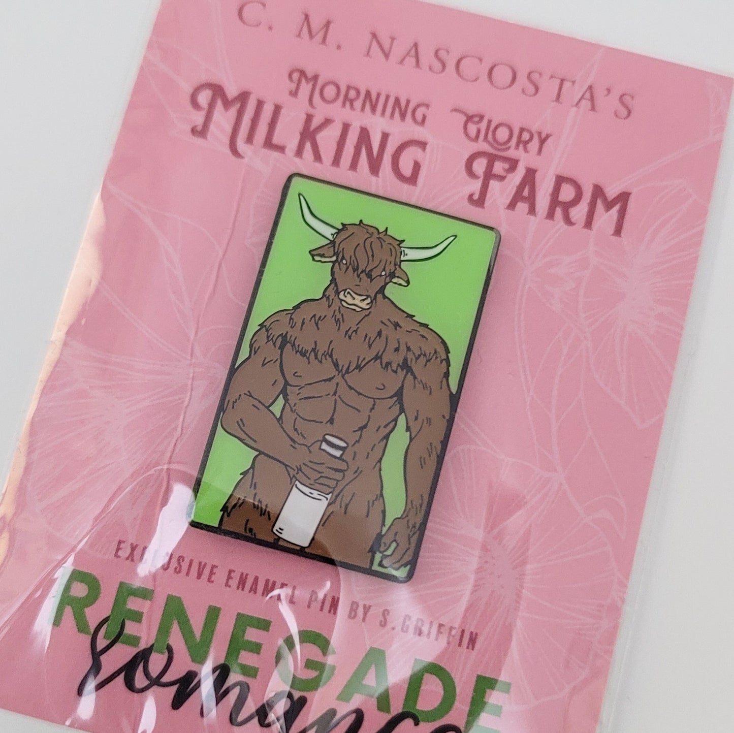 Rourke Enamel Pin, Morning Glory Milking Farm by C.M. Nascosta