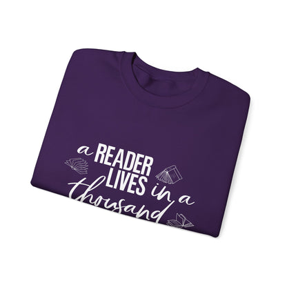 A Reader Lives In A Thousand Sweatshirts v2.0 [Crewneck Sweatshirt]