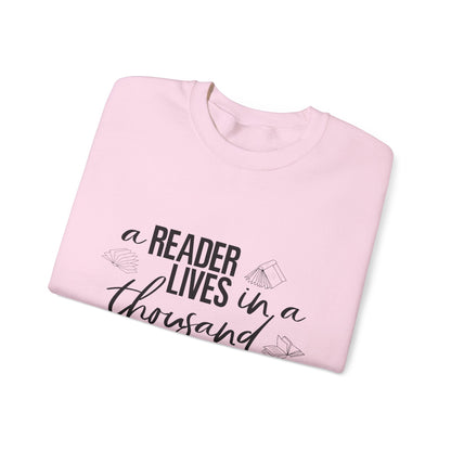 A Reader Lives In A Thousand Sweatshirts v2.0 [Crewneck Sweatshirt]