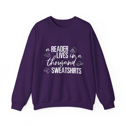 A Reader Lives In A Thousand Sweatshirts v2.0 [Crewneck Sweatshirt]