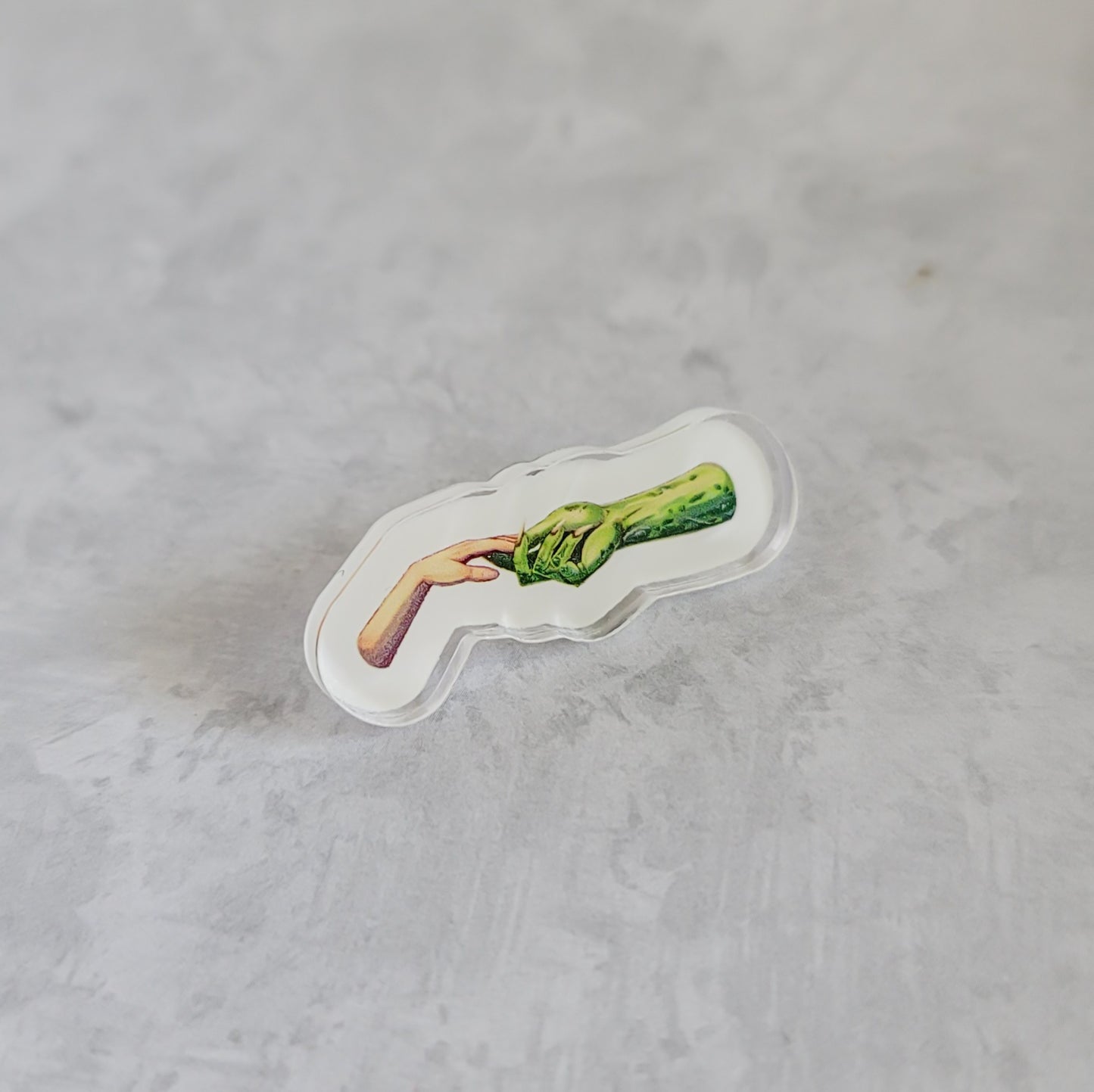 Monster Alien Romance Hands Acrylic Pin